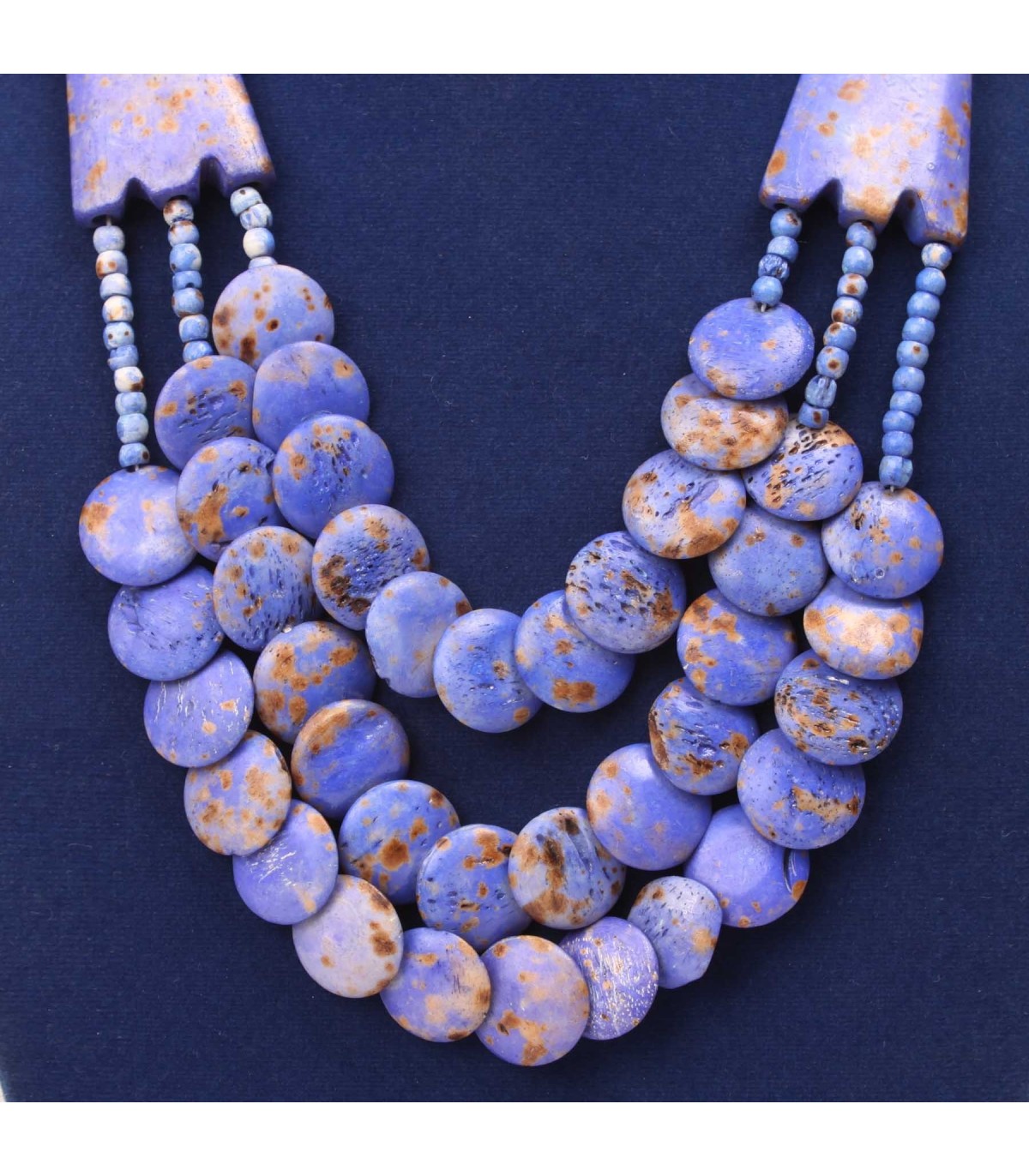 Rusty Blue Layered Necklace| Designed Necklace From Nepal