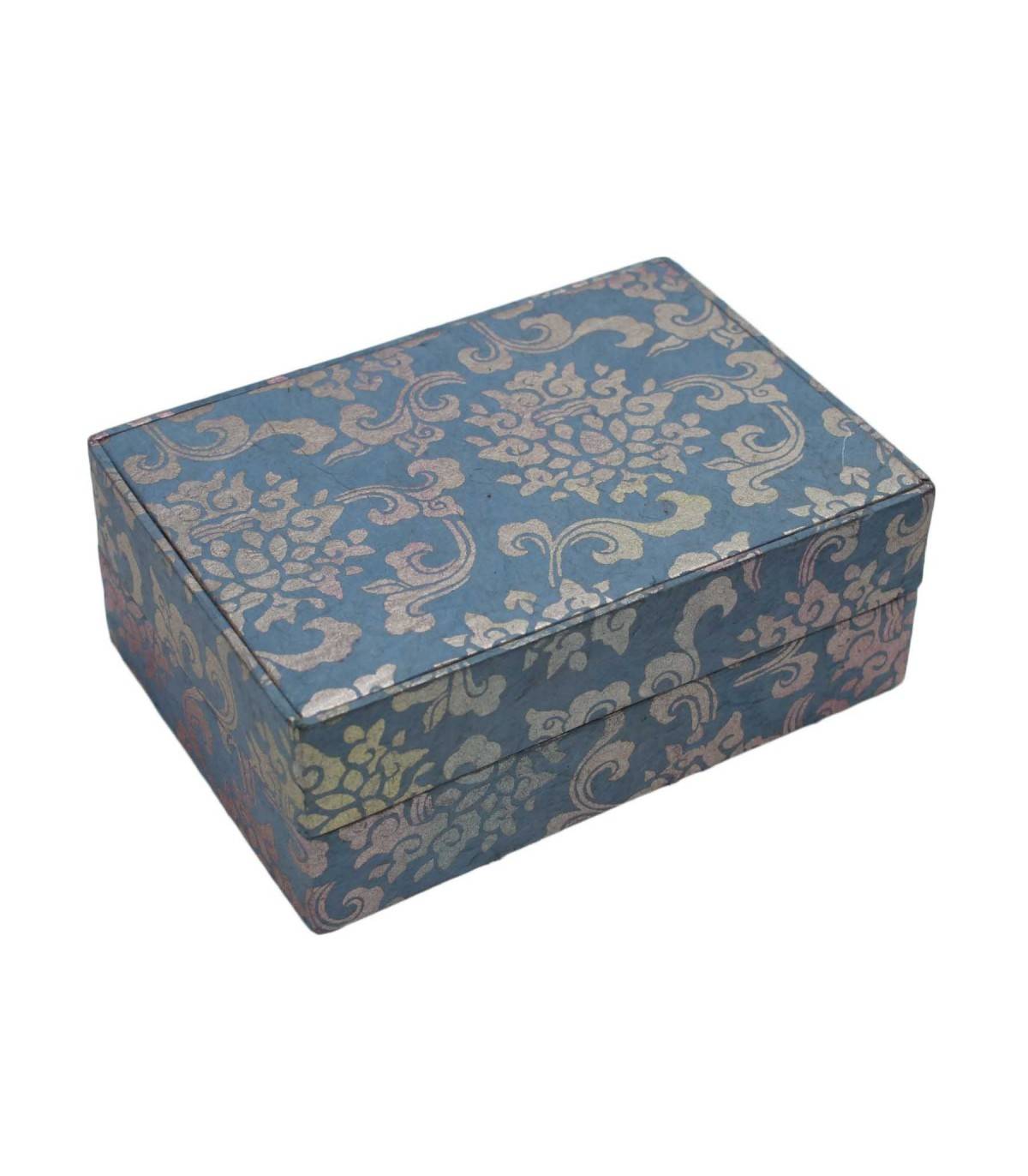 Blue Paper Box From Nepal| Handmade Paper Box For Sale