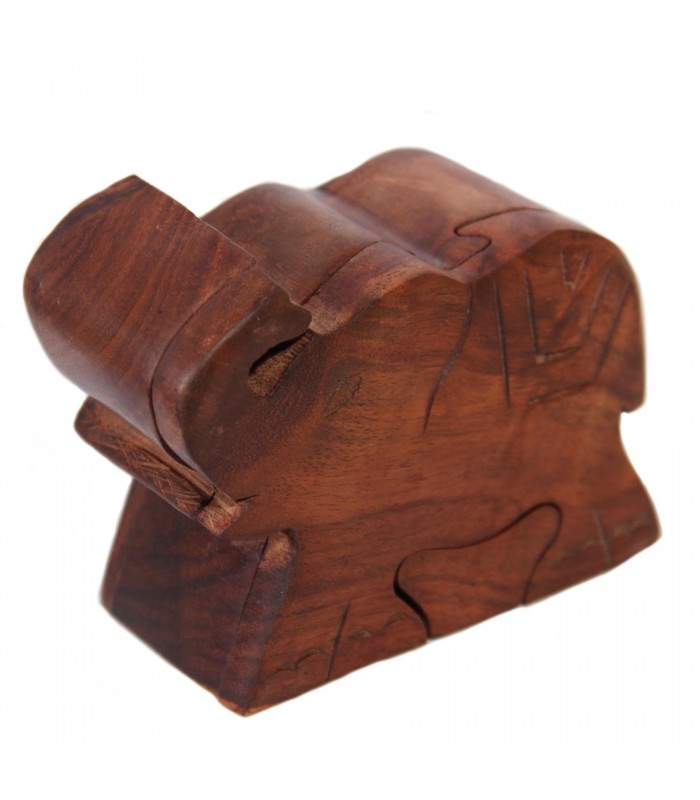 Wooden Elephant Puzzle Box From Nepal | Shop For Home Decor Online